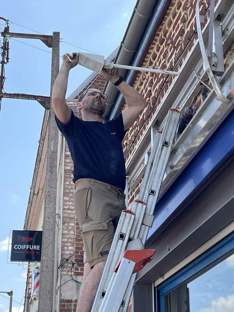Installation éclairage extérieur Arras
